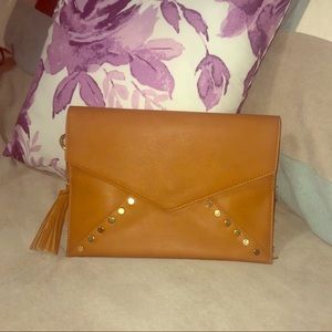 Brown clutch purse